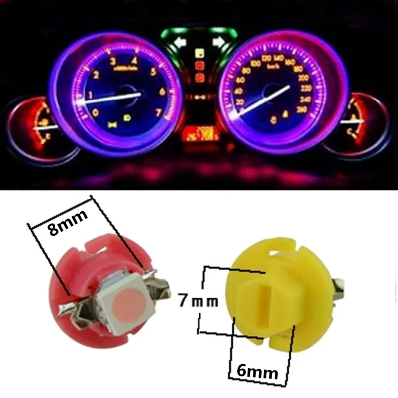 1 шт. B8.4d b8.4 8.4d 5050 Led SMD T5 лампа Автомобильный манометр Speedo тире приборная панель