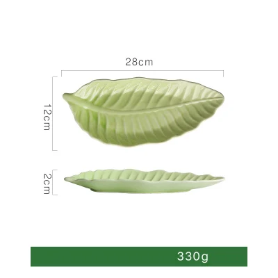 Обеденные тарелки ins Популярные тропические растения кактус креативный керамический пигментированный зеленый неправильный контейнер для еды суши тарелка подарки - Цвет: B