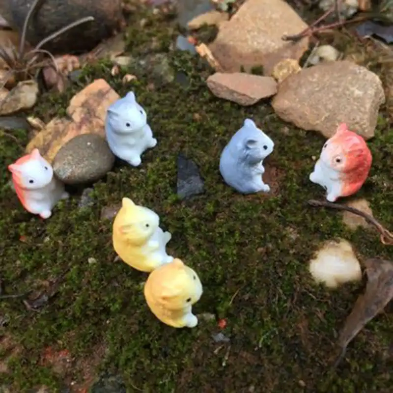 Zocdou 3 peças rato ratos zakka mesa modelo de exibição pequena estátua pequena estatueta artesanato figura ornamento miniaturas diy