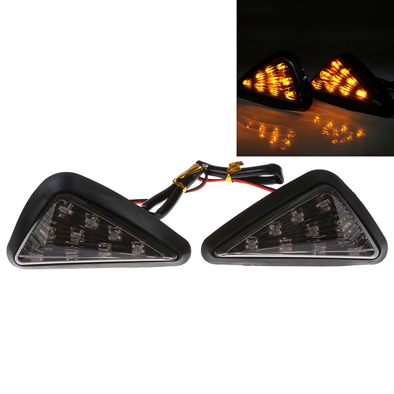 1 пара мигалок для мотоцикла 9 LED поворотные индикаторы мигалка riangle Moto сигнальные