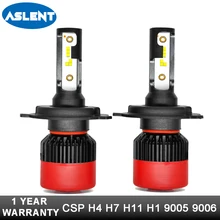 Buy Aslent H4 H7 H11 H1 9005 9006 9012 Car Lights LED Headlight Bulbs Hi lo Beam 50W 6400LM 6500K 12v 24v Auto Headlamp Fog Light Free Shipping