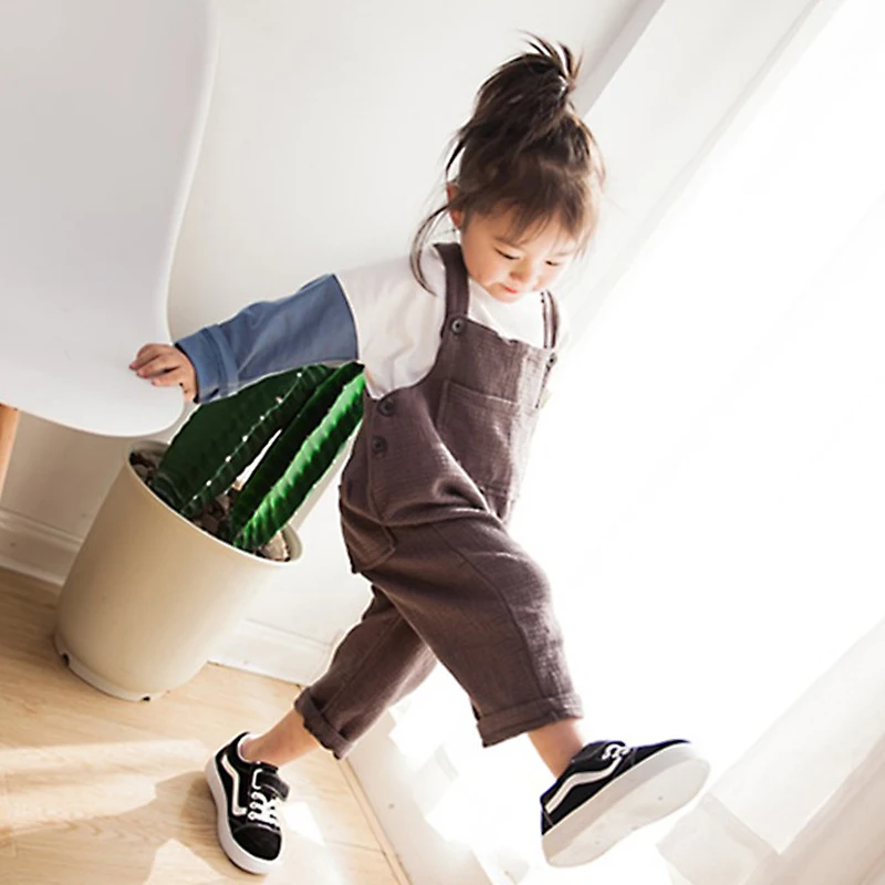 

Dollplus 2019 New Girls Overalls Cotton Children's Clothing Harem Pants Linen Overalls Kids Spring Girls Clothes Girls Jumpsuit
