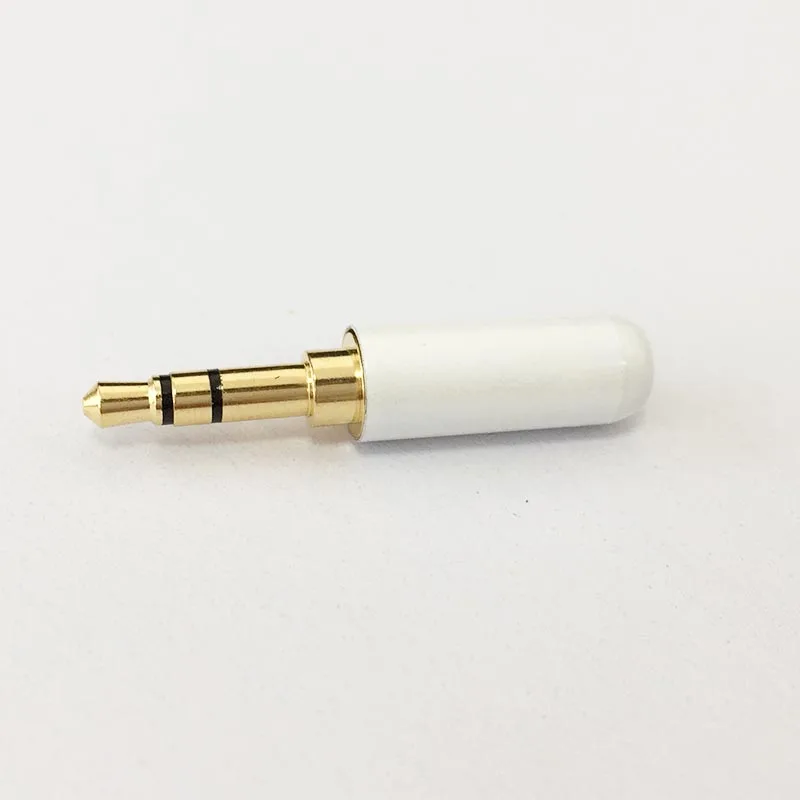 2pcs 3.5mm audio headphone connector AUX terminal 3-section plug 2pcs 4pcs 8pcs hifi gaofei gf rh00011b rhodium plating plated speaker wire audio banana connector plug