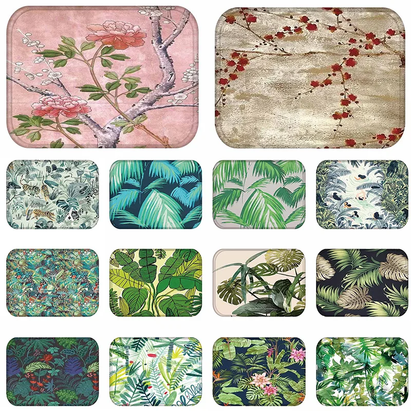 40x60cm Autumn Spring Plants Flower Anti slip Floor Mat Outdoor Rugs Animal Front Door Mats