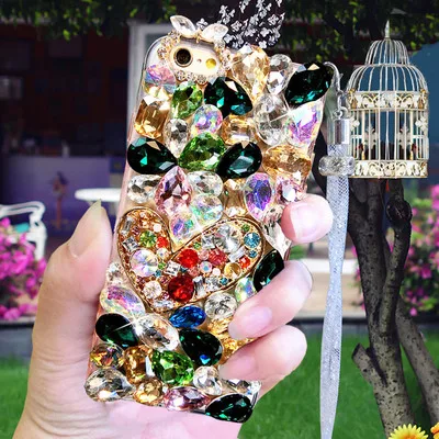 

LaMaDiaa Luxury Crystal Color Gem Rhinestone Case For Samsung Galaxy Samsung A3 A5 A7 2017 A9 A8 A6 PLUS A50 A70 A80 Case Cover