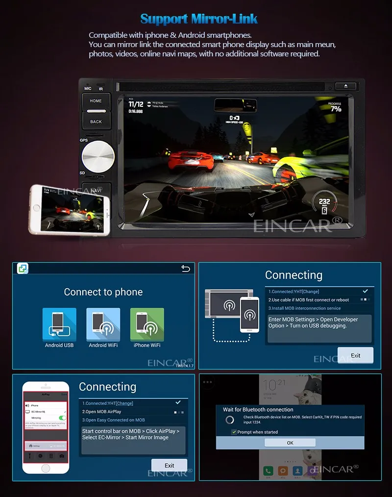 Clearance 2din Android 5.1.1 Car DVD player GPS+Wifi+Bluetooth+Radio+Quad Core+Capacitive Touch Screen+car pc+aduio+Steering wheel control 15