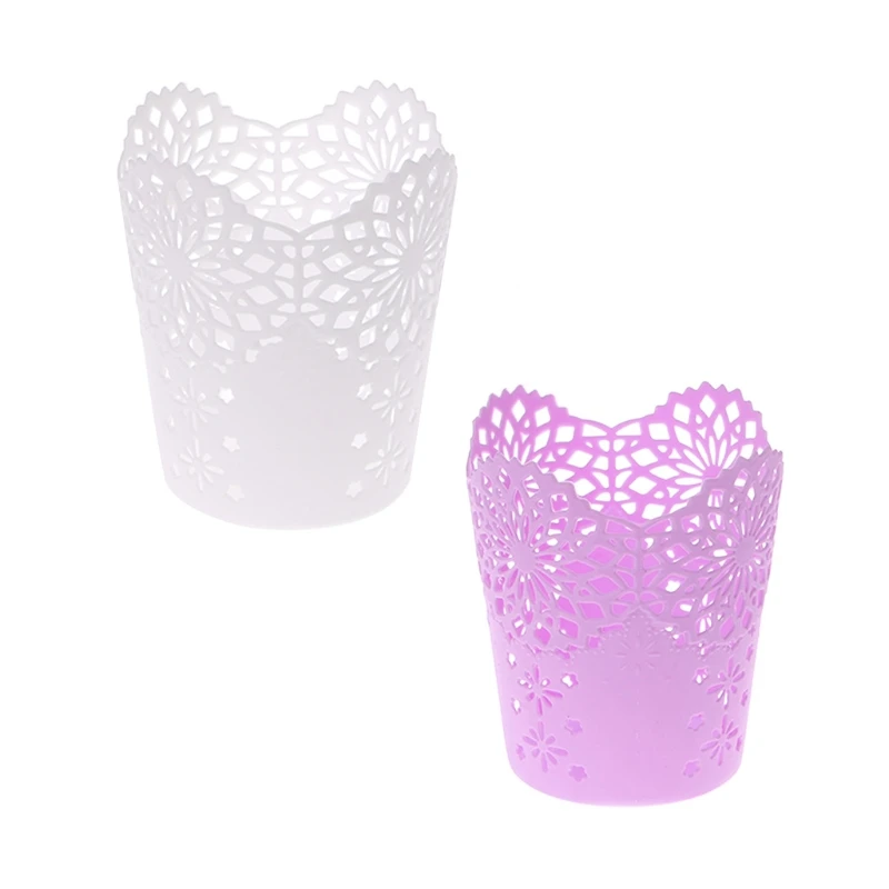 

Hollow Flower Brush Storage Pen Pencil Pot Holder Container Desk Organizer Gift