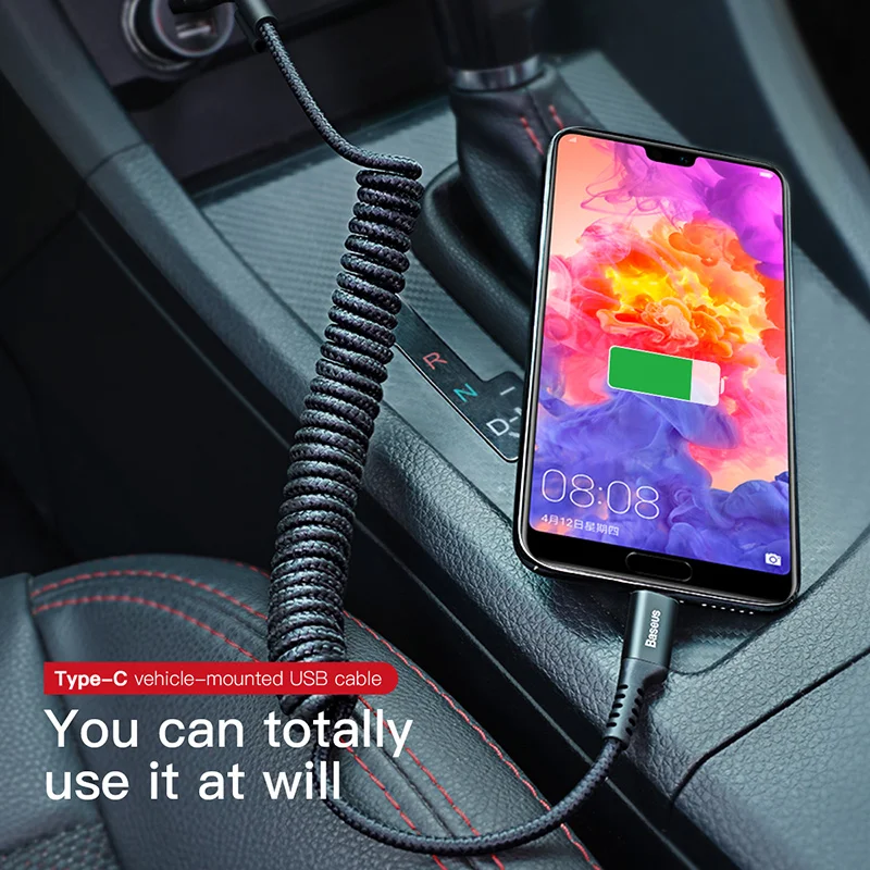 Кабель Baseus USB Type C для xiaomi mi 9 8 a2 стайлинга автомобилей Мобильный телефон 2A