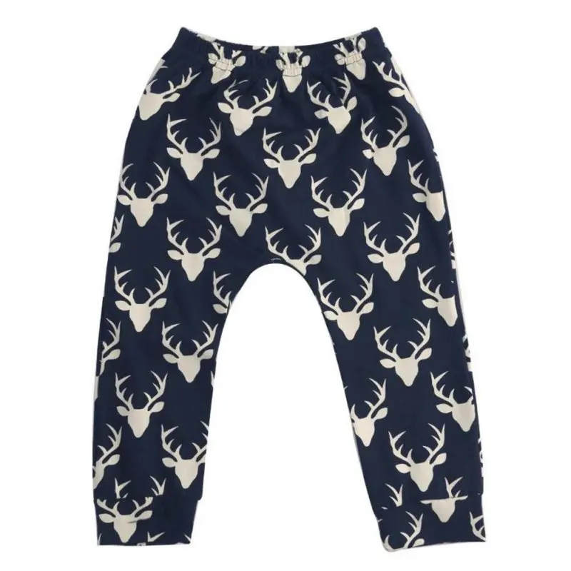

New Spring Autumn Toddler Kids Baby Boys/Girls Deer Pattern Bottom Leggings Harem Pants Trousers 2019