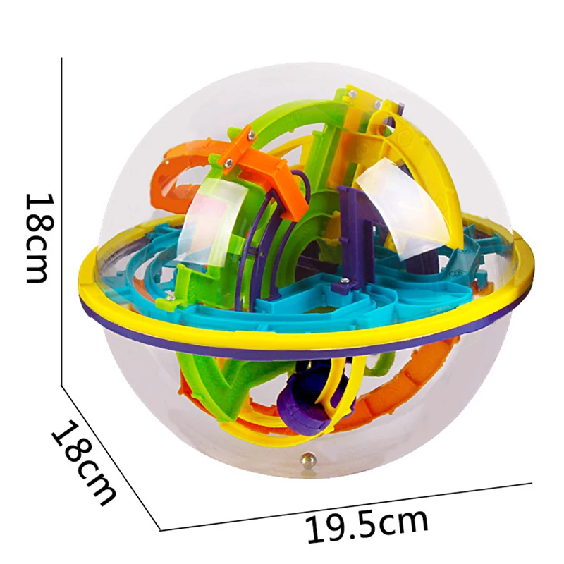 3D магический Интеллектуальный шар, Мраморная игра-головоломка, магнитные шарики, IQ баланс, развивающая игрушка, классические игрушки, лабиринт, мяч 18*18*19,5