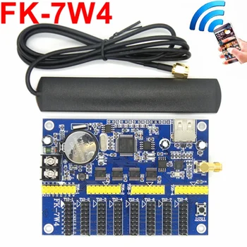

Free ship FK-7W4 wifi led control card 3616*32/904*128 pixel wireless Wifi/phone APP/USB led controller for p10,p13.33,p16,p4.75