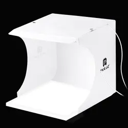 PULUZ мини-студия палатка Lightroom софтбокс фотографии аксессуар 2x Led Панель s холодный белый + бестеневой свет Панель фонов