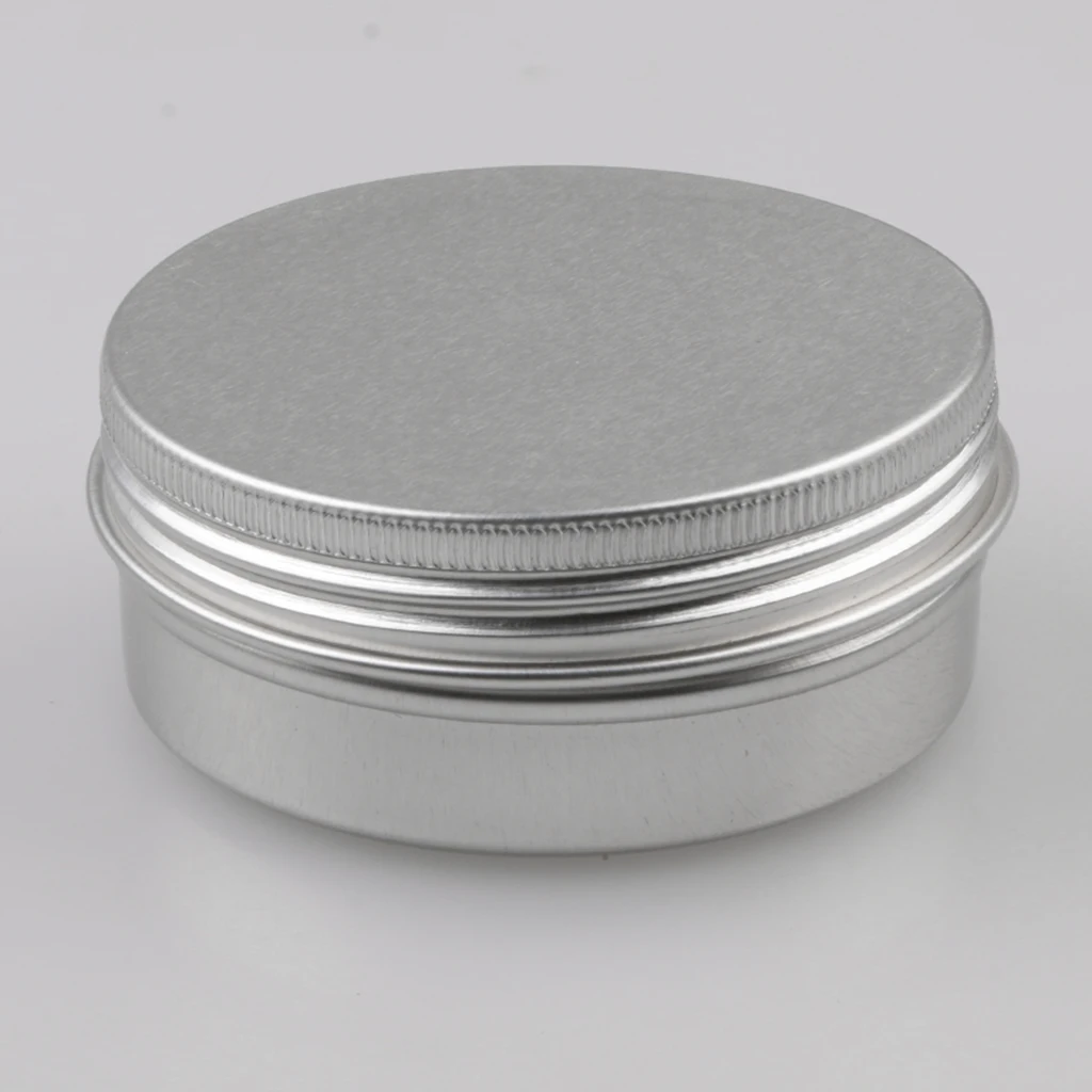 Lots 24 Aluminum Round Screw Lid Cosmetic Lip Balm Tins Container Case 10g