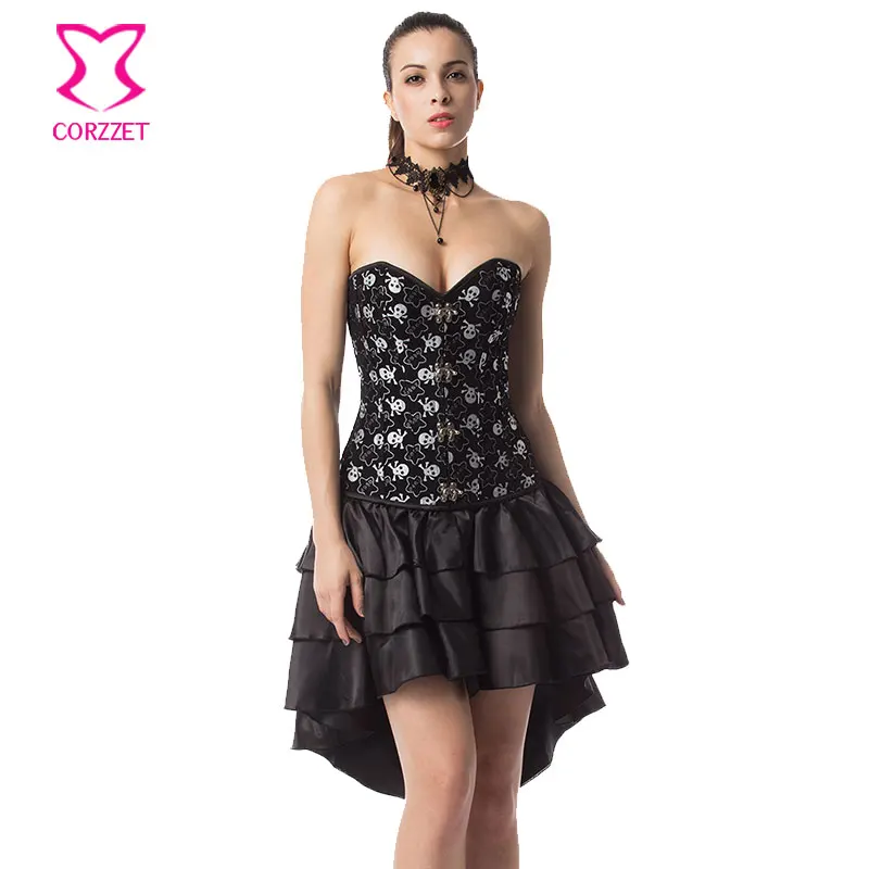 Aliexpress.com : Buy Steampunk Skull Pattern Pirate Corset ...