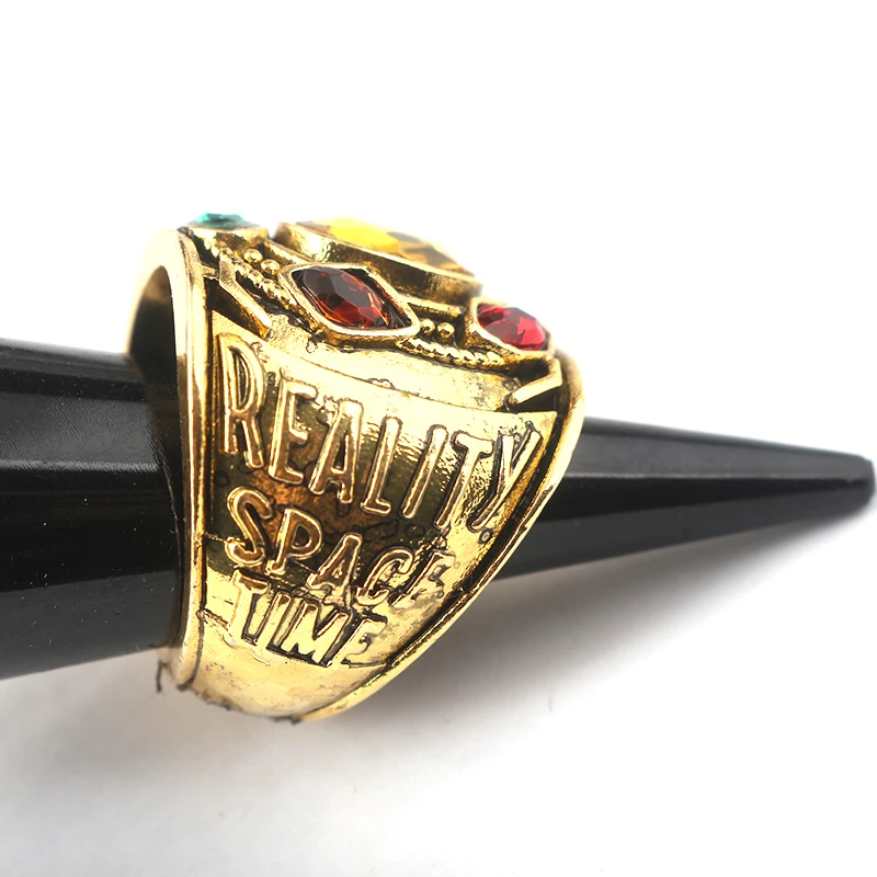 Marvel Avengers Infinity War Thanos Ring Men Size 8-12 Fashion Jewelry Thanos Power Crystal Ring Dropshipping