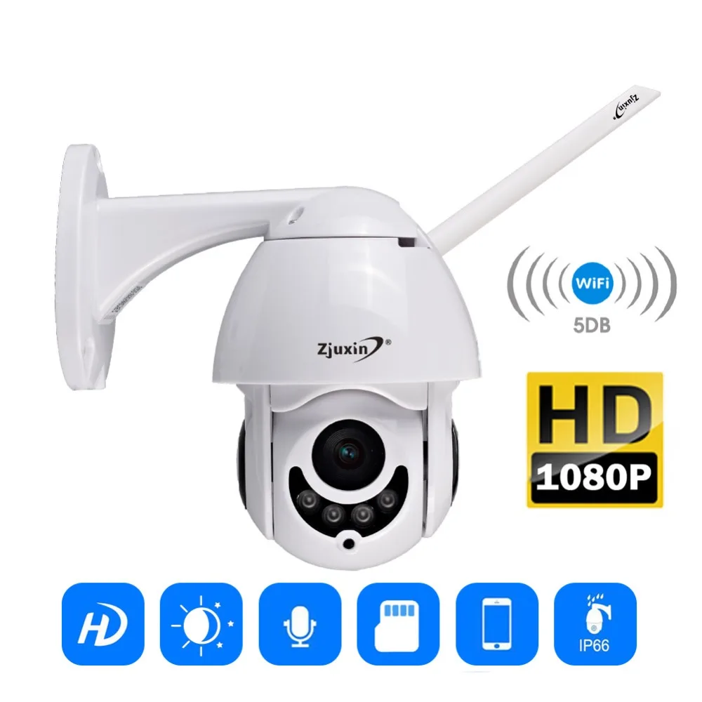 1080 P Беспроводной Wi Fi IP Камера Onvif 360 2MP PTZ наблюдения сети открытый купол IP66 камера