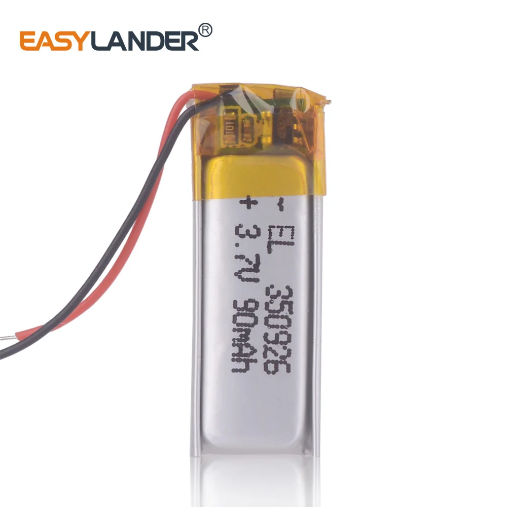 Перезаряжаемая литий ионная батарея 3 7 V 90MAH 350926 полимерные аккумуляторы для mp3