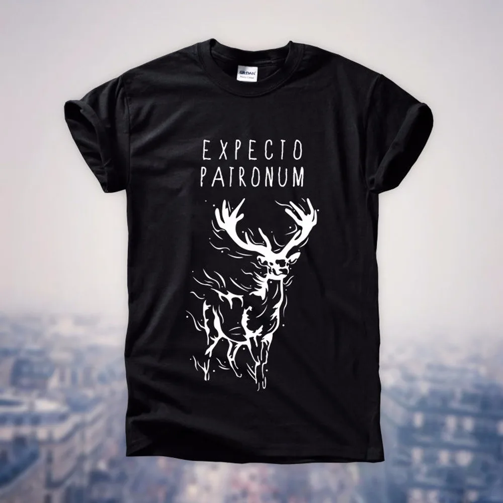 Review Top 2019 New Arrival Brand-Clothing O-Neck Sunlight Men T-Shirt EXPECTO PATRONUM Tee TOP DEATHLY HALLOW