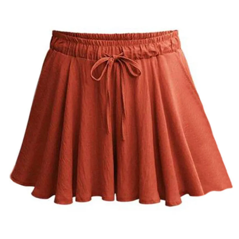 HOT sell Fashion 2018 Summer Skirt Womens Pants Casual Loose Shorts Mini Skirt High Waist Trousers clothes Femme Saia A06#N (4)