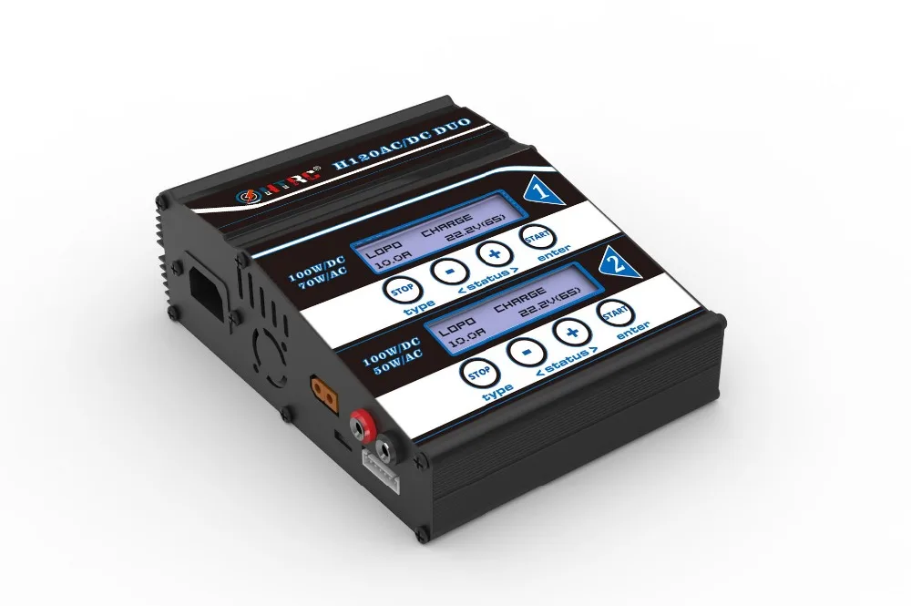 

Battery Charger H120 AC DC Dual Ports Balance Charger Discharger For Lilon/LiPo/LiFe/LiHV/NiCd/NiMH/PB Battery