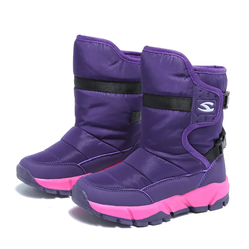 Mudipanda 2018 NEW Winter Kids Boot Pink Purple Snow Warm shoes for