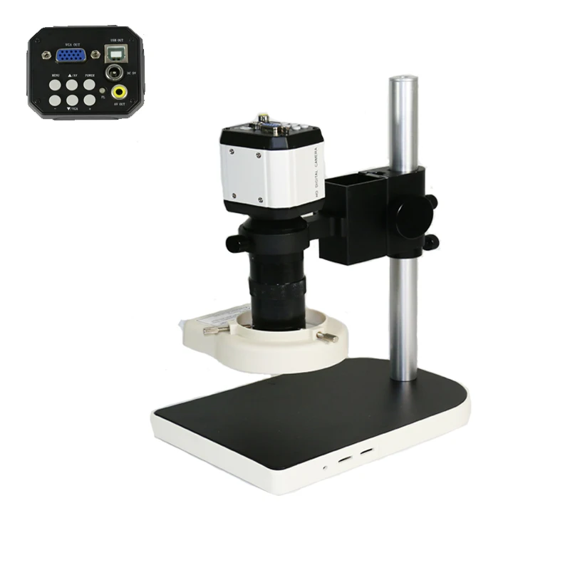 Envío desde ruso 130X lente zoom cámara Digital microscopio VGA USB CVBS TV industrial teléfono rep