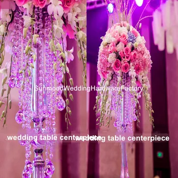

New design modern crystal flower pot wedding