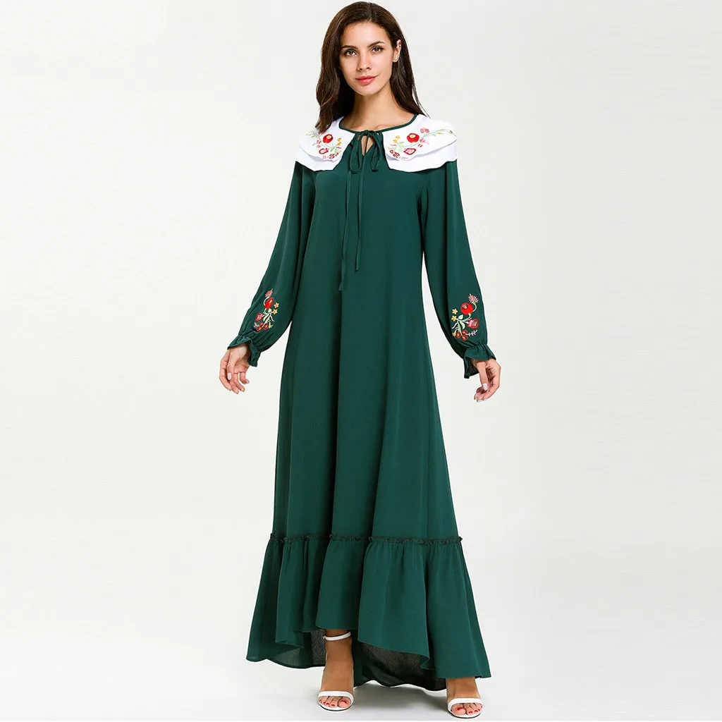 Abaya женские мусульманские платья Национальный халат Исламская мусульманская абайя средней Востока длинное платье Элегантное mumah Musulmane abaya