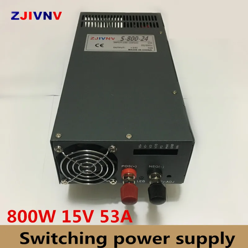 industrial and led used 800W switching power supply 15v 53a 220v to 15v dc power supply input 110v alimentation 15V industrial and led used 800W switching power supply 15v 53a 220v to 15v dc power supply input 110v alimentation 15V
