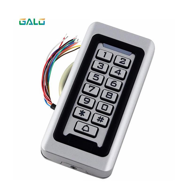 

Waterproof Outdoors Use Metal Stainless steel Reader 2000Users WG input and output security RF Access Control Keypad Optional