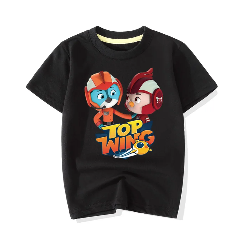 Топ с рисунком крыла, футболки с 3D принтом для маленьких мальчиков и девочек, летняя одежда Детские футболки с короткими рукавами, костюм хлопковые футболки, JY060