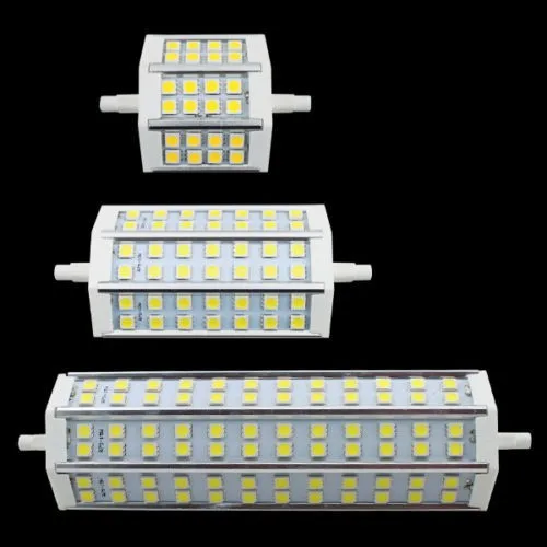 DHL Бесплатная 30 шт./лот 85-265 В 7 Вт 9 Вт 10 Вт 12 Вт 15 Вт R7S прожектор чип светодиодные лампы SMD 5050 теплый/холодный белый Бесплатная доставка