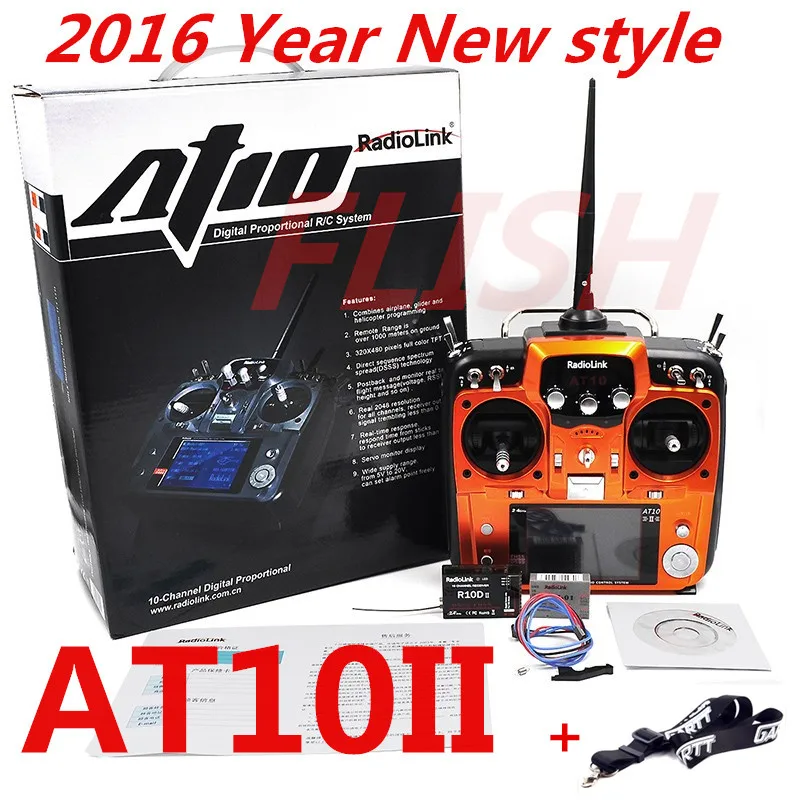RadioLink AT10 II 2 4G 10CH Remote Control System Transmitter R10D Receiver Send The Voltage