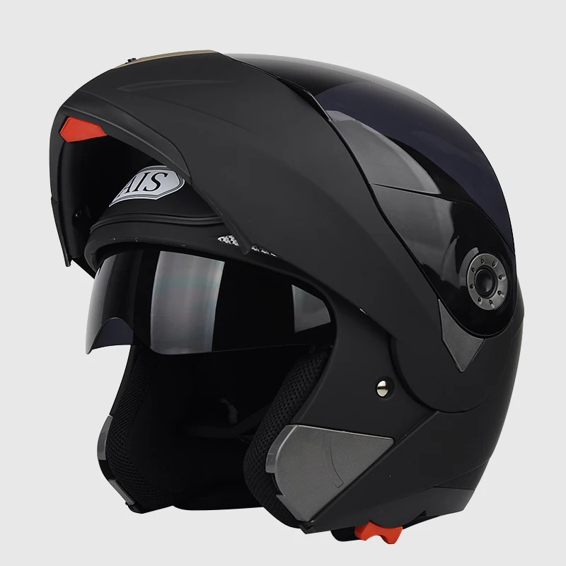 New DOT Sticker Flip Up Modular Helmet Dual Lens Racing Motocicleta Casco Men's Women's Motorcycle Helmet - Color: b4