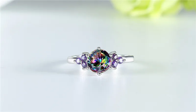 Vintage Mystic Female Rainbow Opal Ring Shining Elegant Lovely Silver Color Rings for Women Wedding Jewelry Bague Anillos dm078 (5)