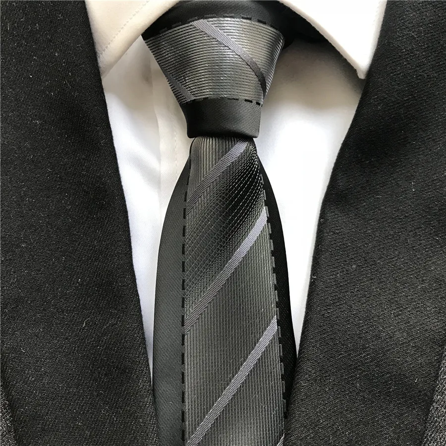 New Designer Young Men's Leisure Skinny Ties Classic Diagonal Striped