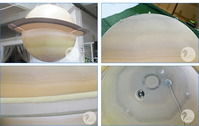 Горячее новое дизайнерское украшение выставка светодиодный надувной Сатурн шар НЛО