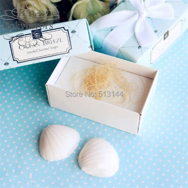 free shipping 20sets seashell soap favors scented soap wedding