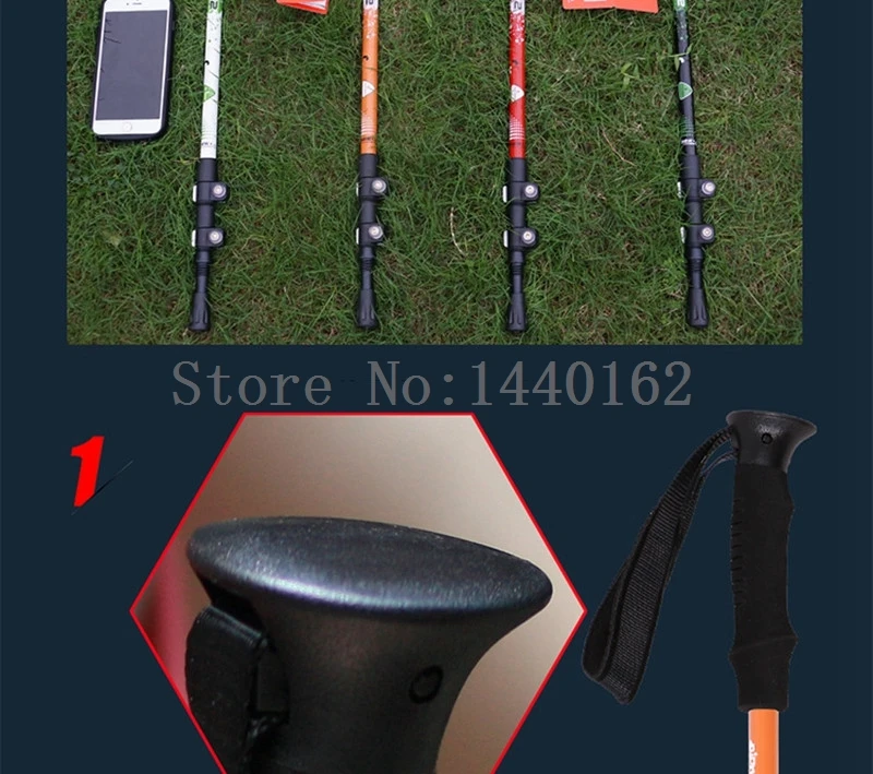 TP004  7075 Aluminum alloy trekking poles Telescopic nordic walking (21)
