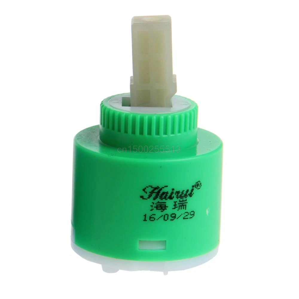 35 мм Керамический дисковый картридж внутренний кран клапан смеситель для воды - Цвет: Зеленый