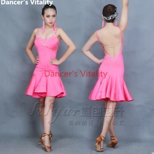 Без рукавов, костюмы для латинских танцев для Для женщин латино платье для танцев Для женщин Сальса Самба Танго для румбы, Бальные конкурс латинских танцов Топ