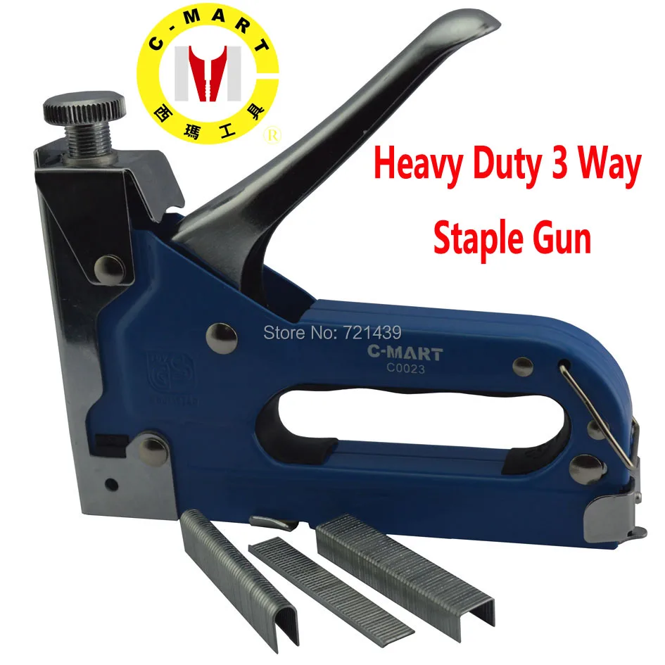 

C-MART power tools heavy duty 3 way staple gun nail gun stable setting deivce C0023 hand tools