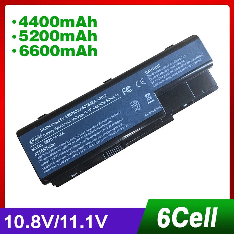 

Laptop Battery For Acer Aspire 5920 7230 7330 7520 7530 5315 5520G 6930 AS07B31 AS07B32 AS07B41 AS07B42 AS07B51 6935