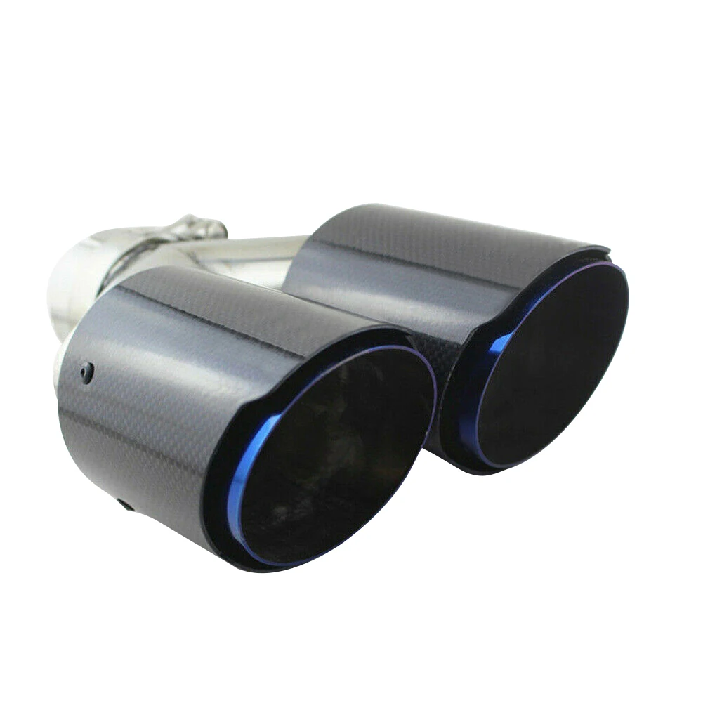 

Exhaust Muffler Tip Styling Straight Carbon Fiber Throat Liner Rear Systems Dual Tail Pipe Accessories Universal Auto