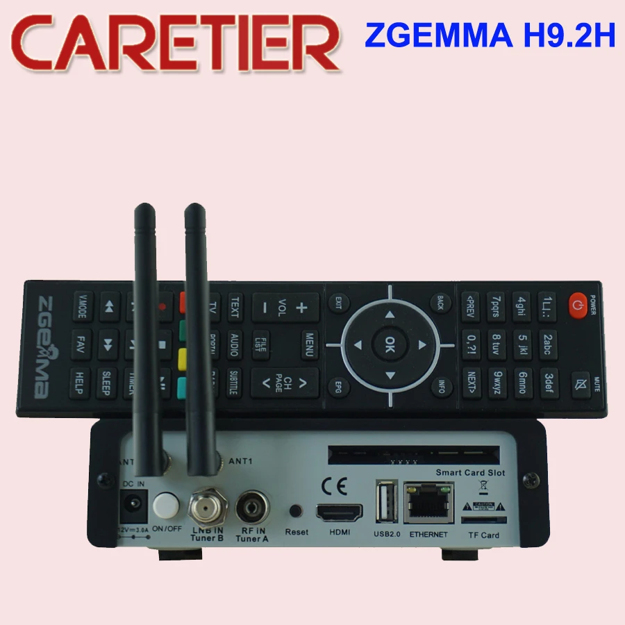Оригинальная версия 4K UHD Set Top Box ZGEMMA H9.2H Linux OS DVB S2X + C/T2 Tuners HEVC/H.265 декодирование bulit in