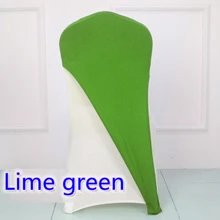 Салатовый зеленый цвет лайкра чехлы для стульев шапки универсальные для свадебного украшения спандекс Чехол для стула для вечеринки подходит для всех стульев оптом