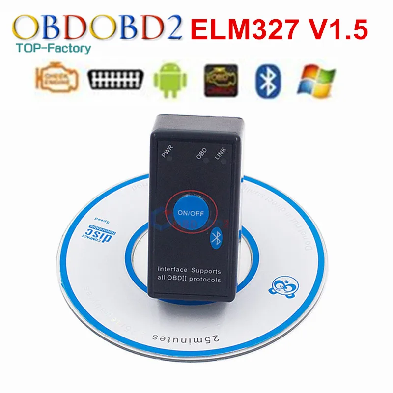 Диагностический сканер OBD2 Super ELM327 V1.5 инструмент для считывания кодов CAN BUS с