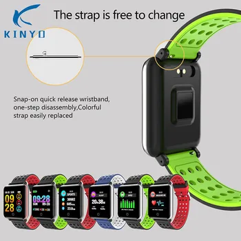 

IP67 Waterproof Smart Bracelet Blood Pressure 24 hours Heart Rate Monitoring Smart Watch Pedometer Fitness Tracker Wristband