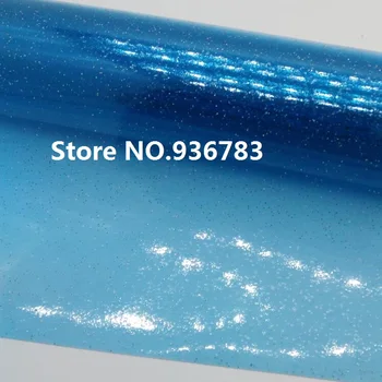 

J019- 5 yards - Clear PVC transparent PVC with Glitter