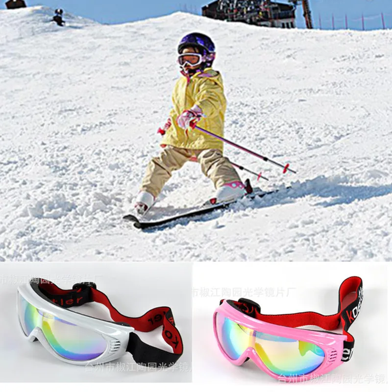 New 2016 New Children Ski Goggles Glasses Eye Goggle Glasses Children's Sport Snow Glasses 6 Colors To Choose RP#